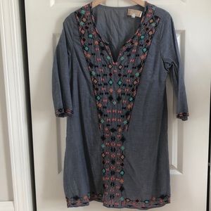 Corey Lynn Calter chambray beaded petite cover up